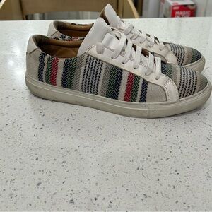 Taft Sneakers Stripe Canvas Leather Low Top Lace Up Shoes Men’s 42 US Size 9